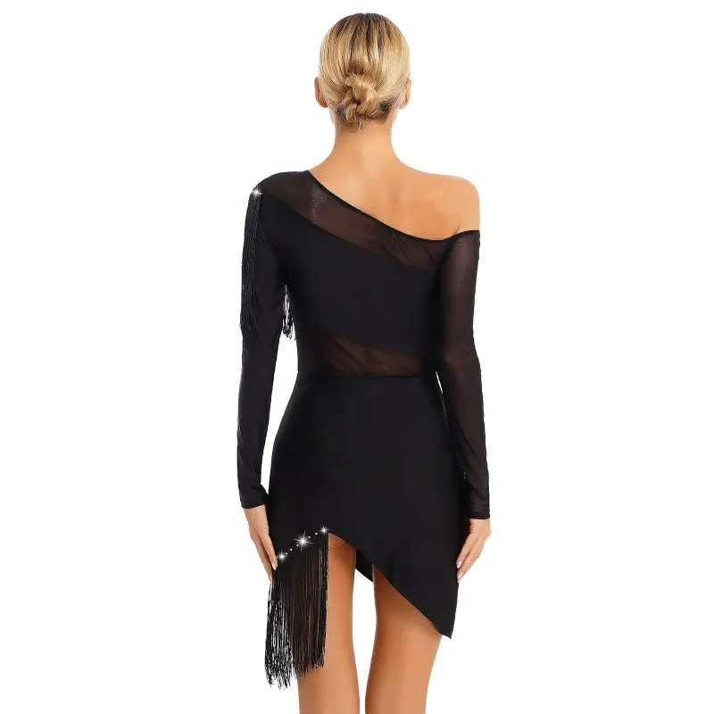 Asymmetrical Fringe Dance Dress | 165