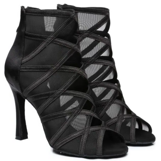 Strappy Mesh Dance Booties | 506