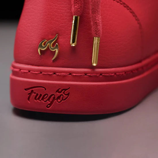 Fuego Red High-Top Dance Sneakers