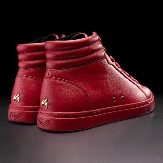 Fuego Red High-Top Dance Sneakers