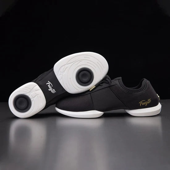 Fuego Black Split-Sole Dance Sneakers