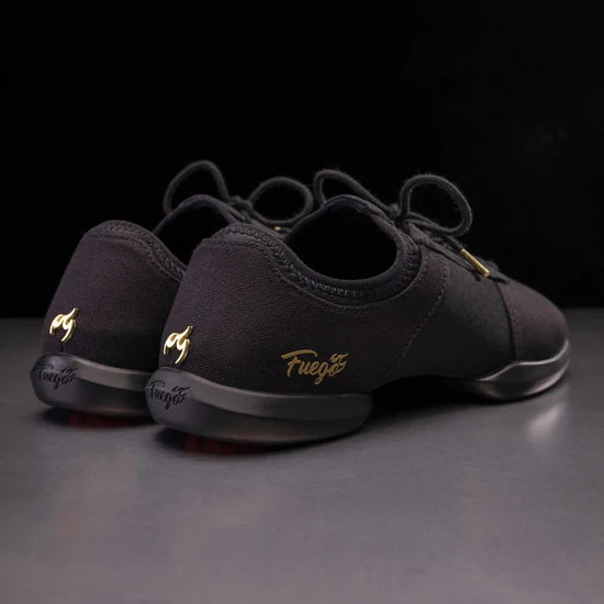 Fuego All-Black Split-Sole Dance Sneakers