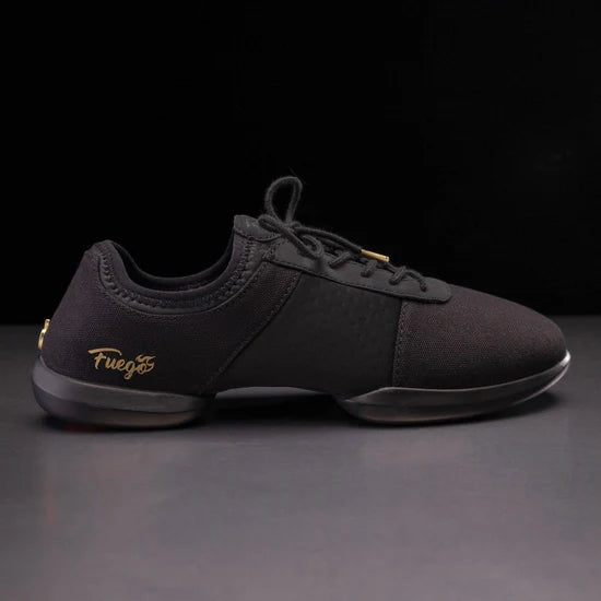 Fuego All-Black Split-Sole Dance Sneakers
