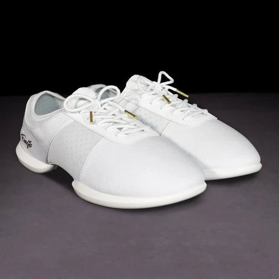Fuego White Split-Sole Dance Sneakers