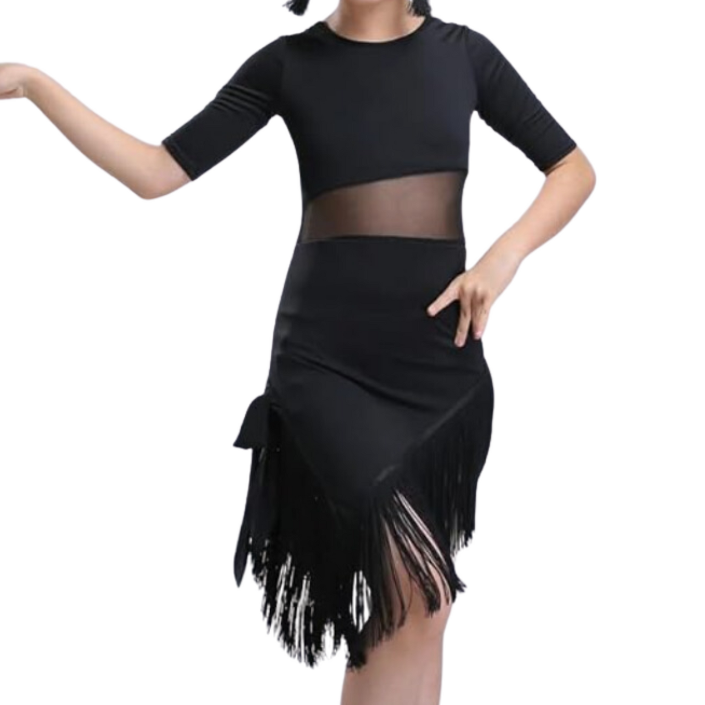 Midnight Elegance Latin Dance Dress | 901