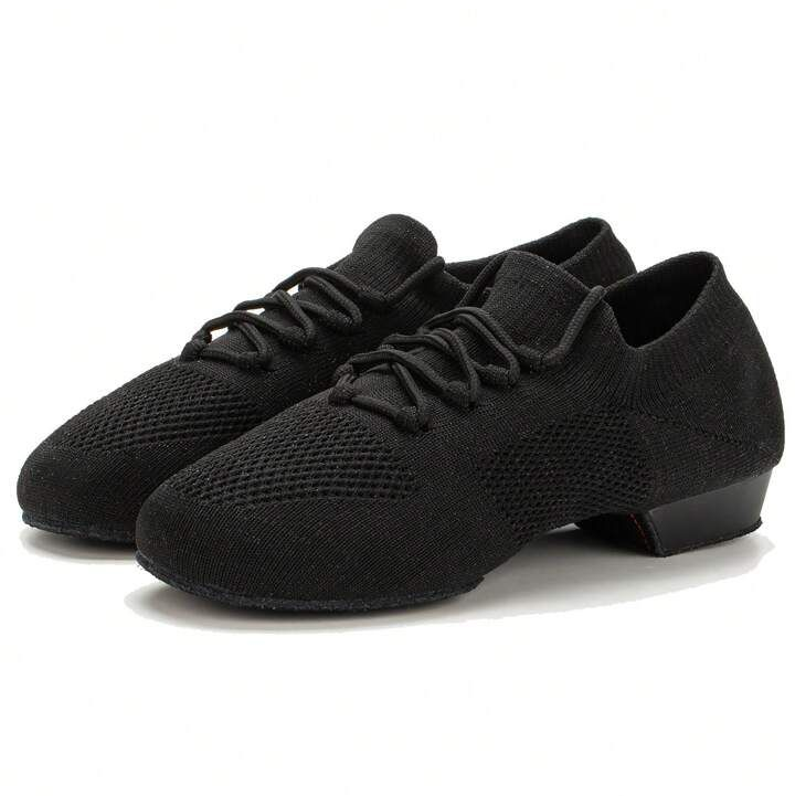 AeroFlex – Black Knit Latin Practice Shoes | 428