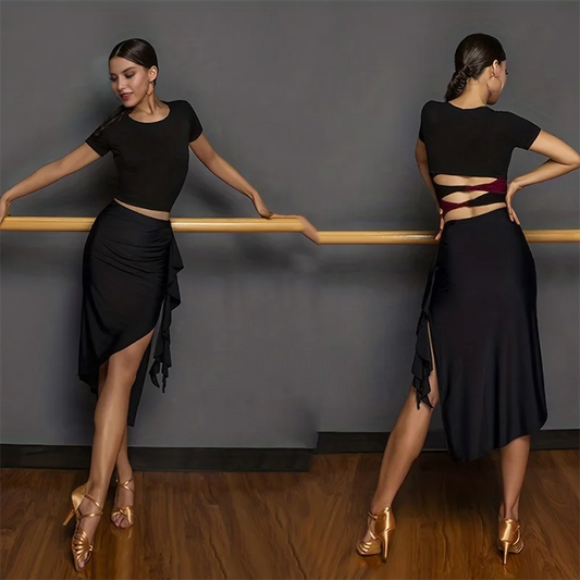 Asymmetrical Tango Practice Skirt | 916