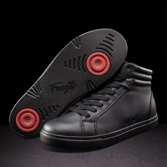 Fuego All-Black High-Top Dance Sneakers