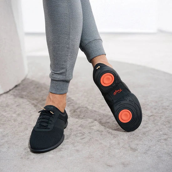 Fuego All-Black Split-Sole Dance Sneakers