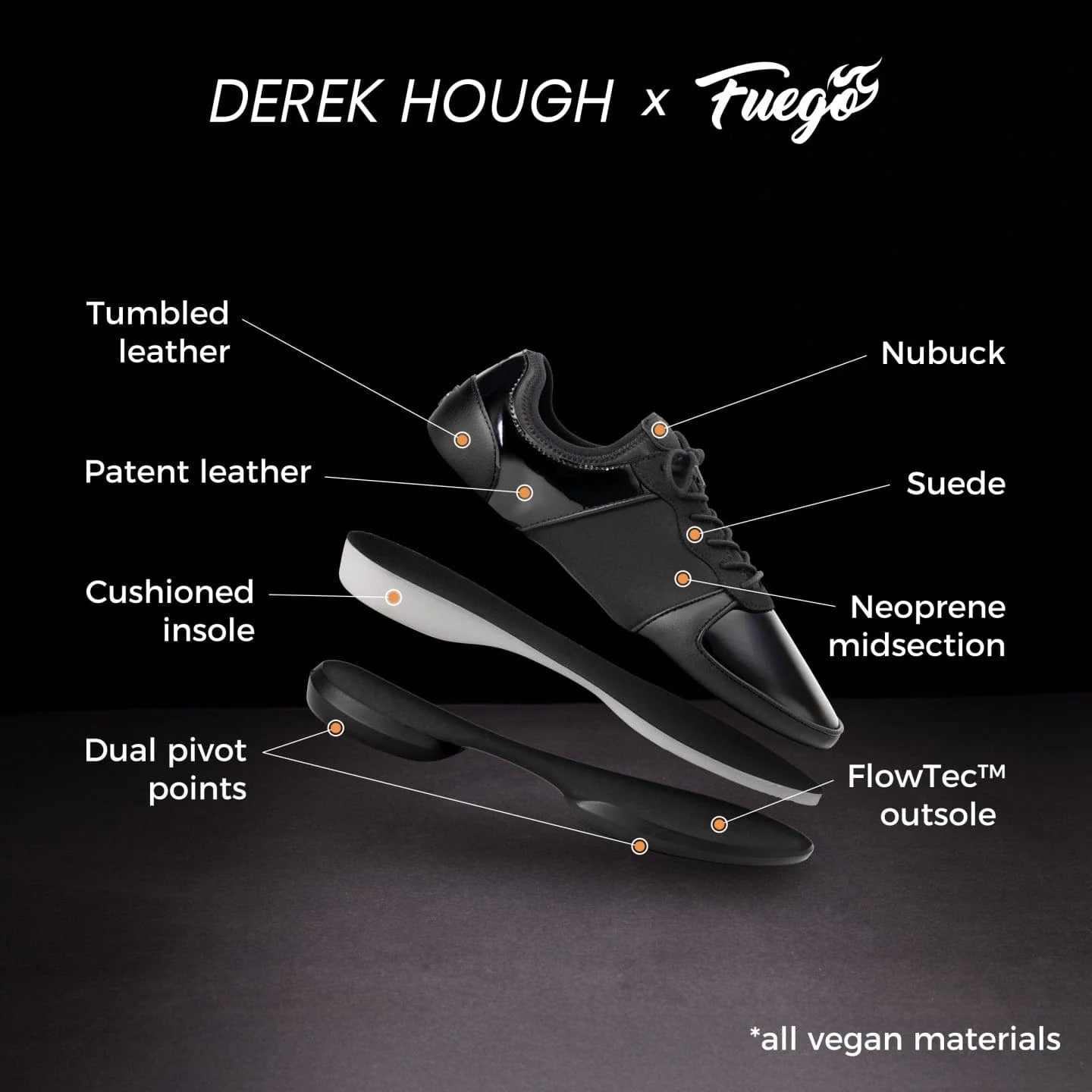 Fuego x Derek Hough Split-Sole Dance Sneakers