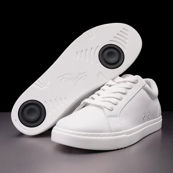 Fuego White Low-Top Dance Sneakers