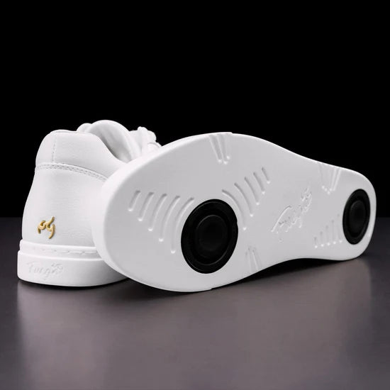 Fuego White Low-Top Dance Sneakers