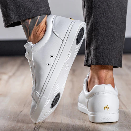 Fuego White Low-Top Dance Sneakers