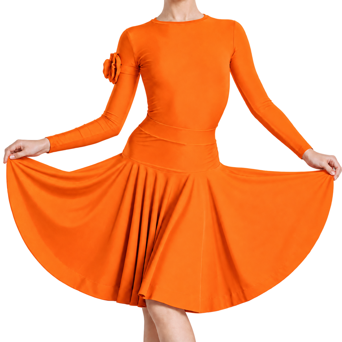 Kids' Long Sleeve Dance Dress 104 – Orange