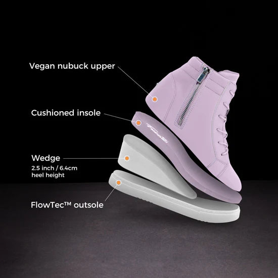 Fuego Lavender Wedge Dance Sneakers