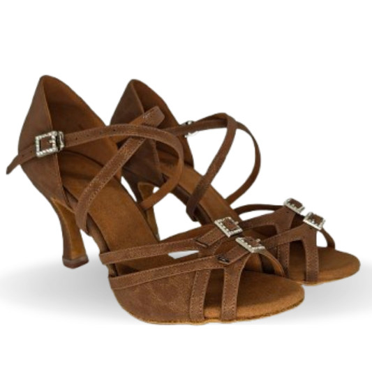 Alma | Latin Dance Shoes Leopard Microfibre