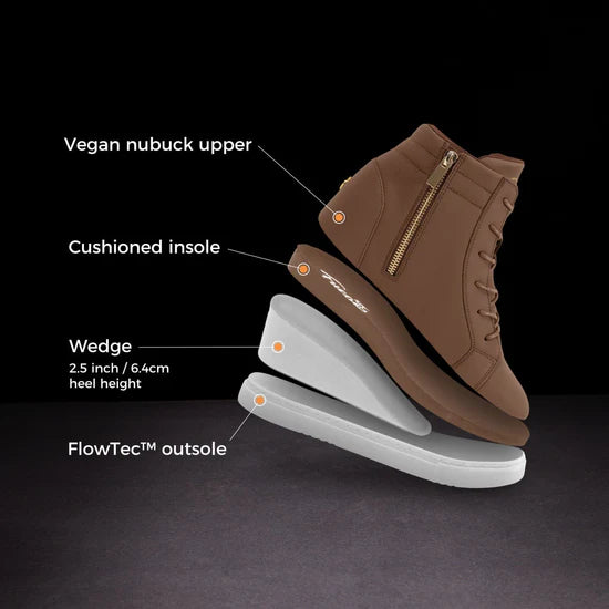 Fuego Mocha Wedge Dance Sneakers