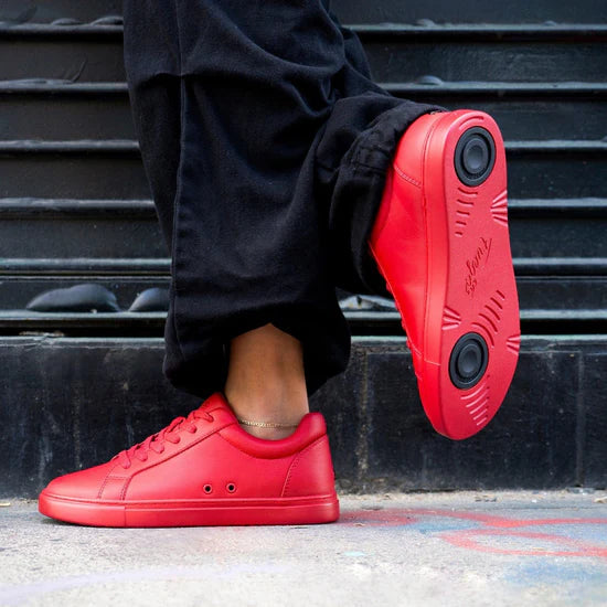 Fuego Red Low-Top Dance Sneakers