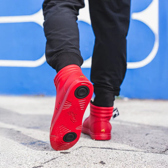 Fuego Red High-Top Dance Sneakers