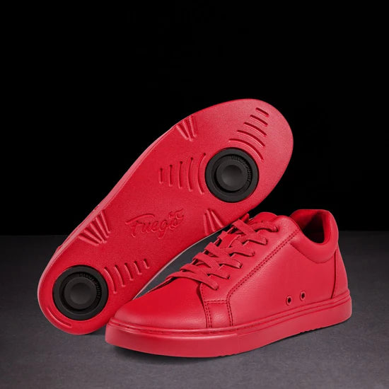 Fuego Red Low-Top Dance Sneakers