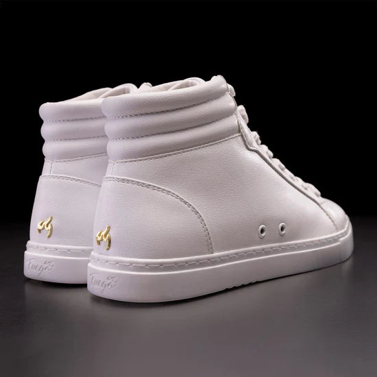 Fuego White High-Top Dance Sneakers