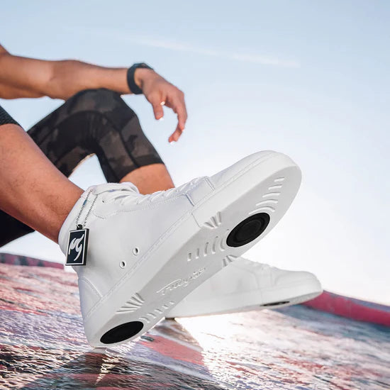 Fuego White High-Top Dance Sneakers
