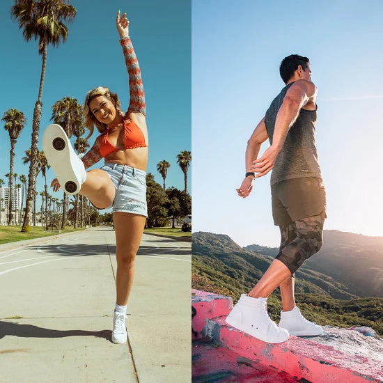 Fuego White High-Top Dance Sneakers