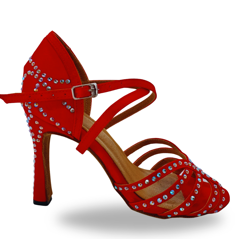 Kaline's Ruby Radiance Strappy Dance Heels