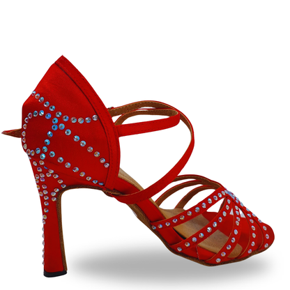 Kaline's Ruby Radiance Strappy Dance Heels