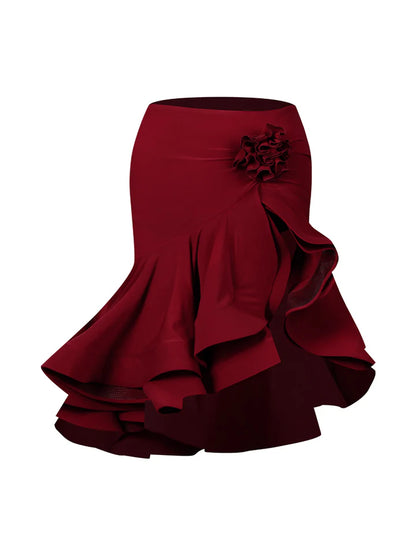 ZYM Rosy Latin Skirt | 23117 – Red