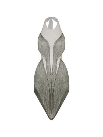 ZYM Daiquiri Fringe Dress | 25046 Mint Green