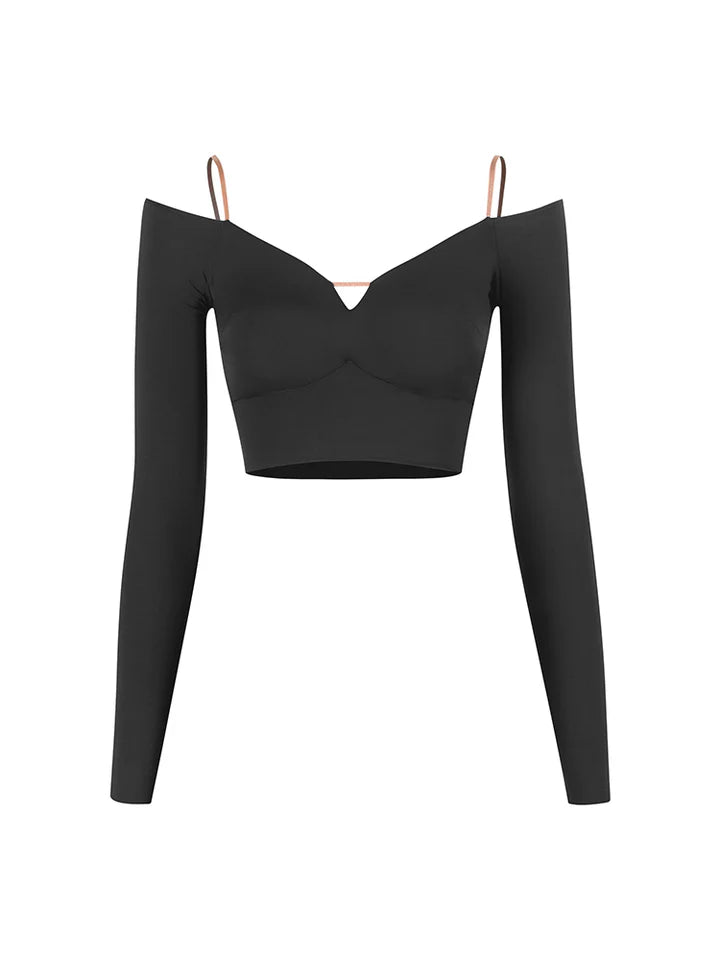 ZYM Line Off-Shoulder Crop Top | 25105