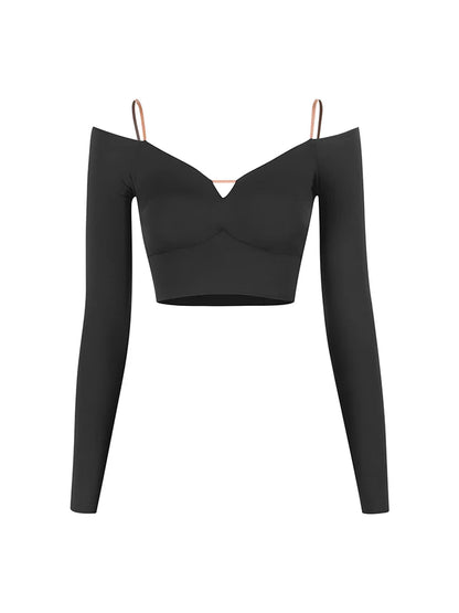 ZYM Line Off-Shoulder Crop Top | 25105