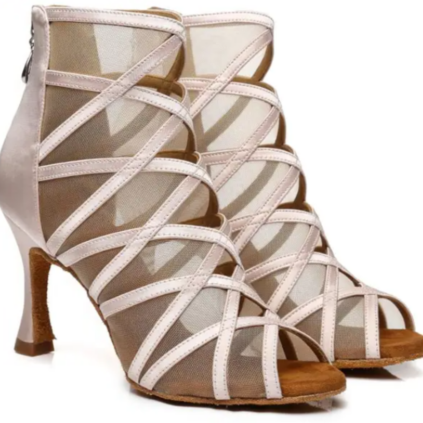 Strappy Mesh Dance Booties | 506