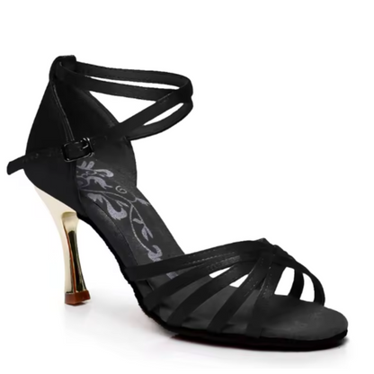 Latin Dance Shoes with Gold Heel | 115-G