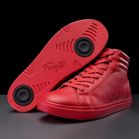 Fuego Red High-Top Dance Sneakers