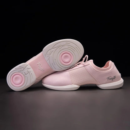 Fuego Pink Split-Sole Dance Sneakers