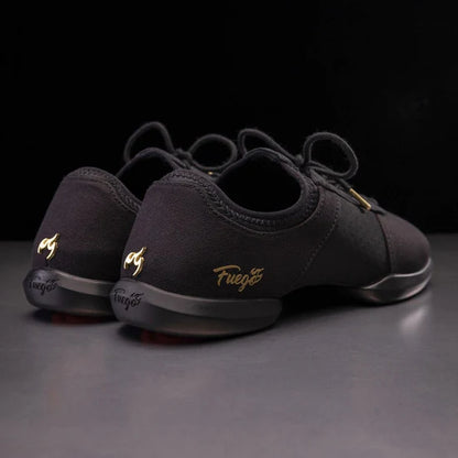 Fuego All-Black Split-Sole Dance Sneakers