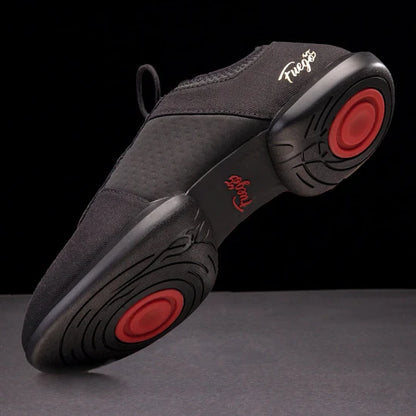 Fuego All-Black Split-Sole Dance Sneakers