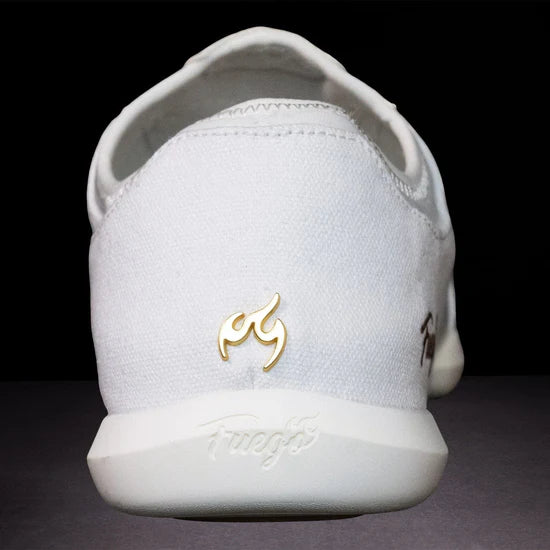 Fuego White Split-Sole Dance Sneakers