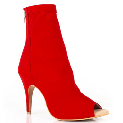 Vibrant Peep-Toe Dance Booties | 508