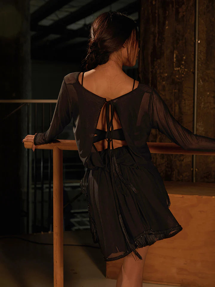ZYM Onyx Fringe Latin Skirt | 25093