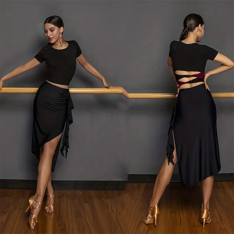 Asymmetrical Tango Practice Skirt | 916