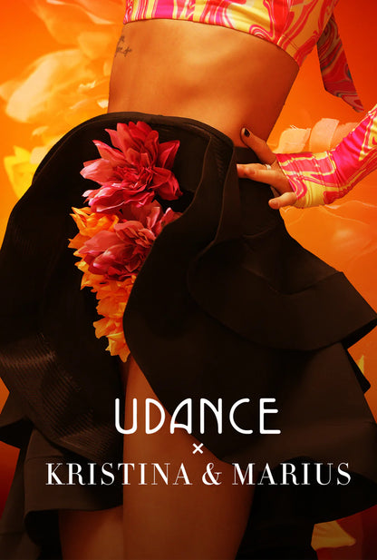 UDance A62 Latin Skirt – Black Boned Skirt