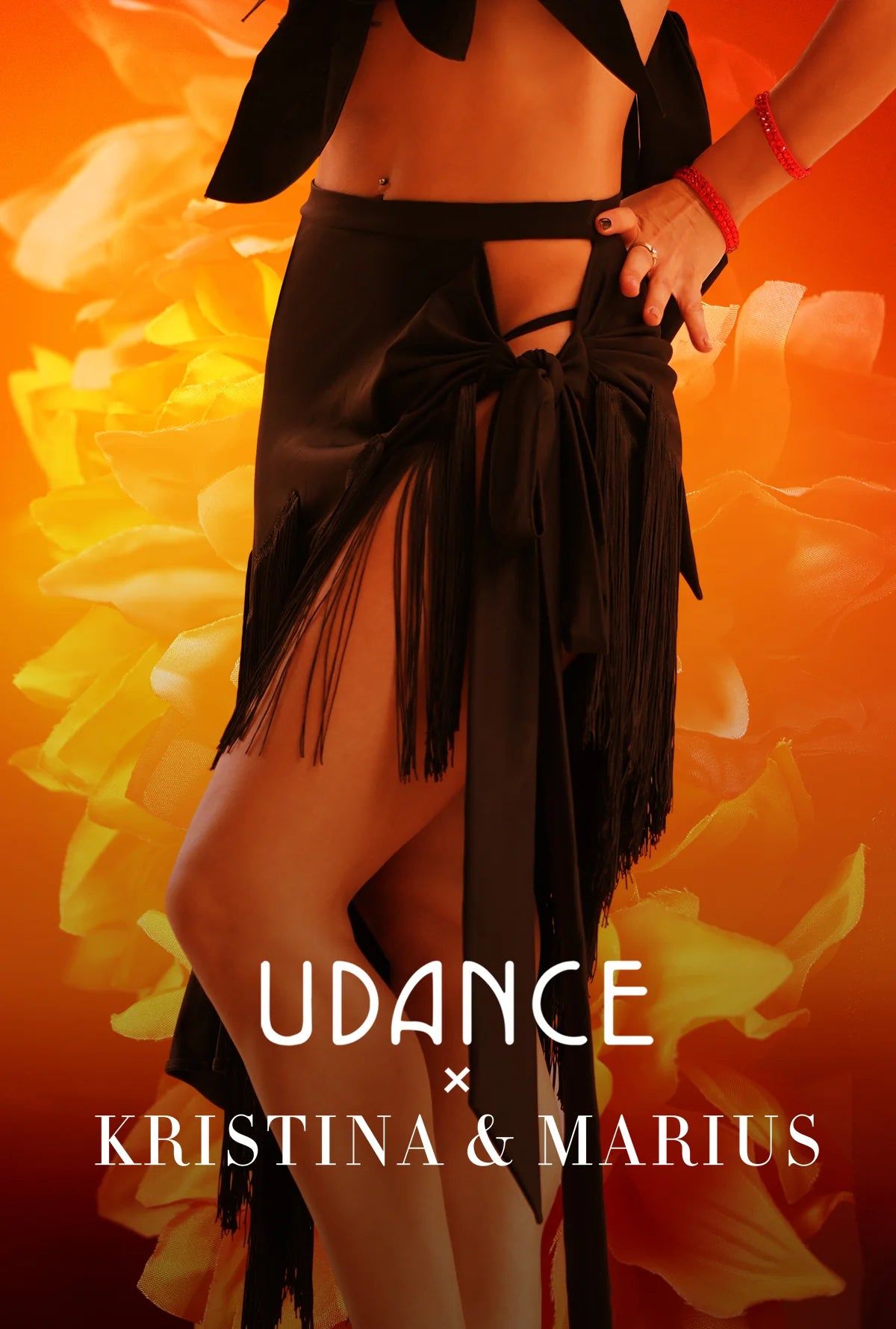 UDance A69 Fringe Latin Half-Skirt