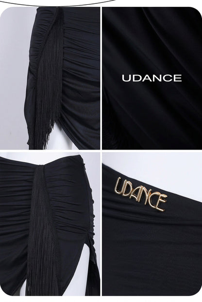 UDance A96 black Latin dance skirt, alternate view