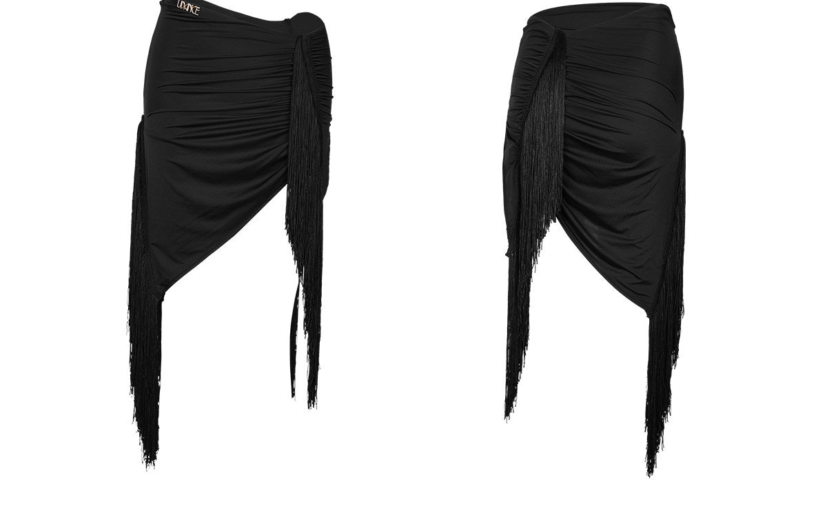 UDance A96 black Latin dance skirt, additional product view