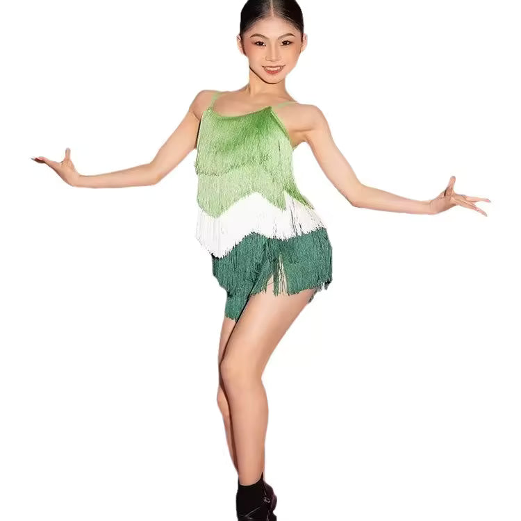 Junior Fringe Latin Dress | 112
