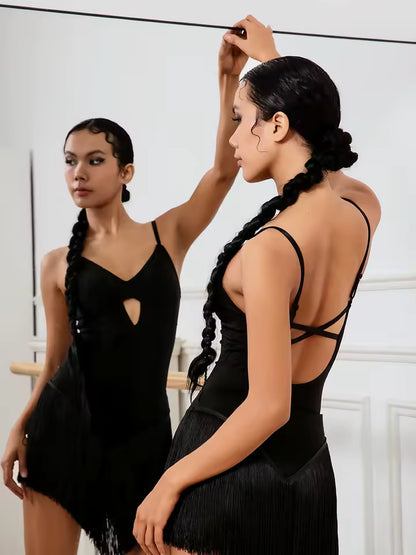 Noir Élan Latin Leotard