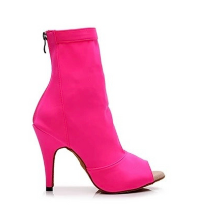 Vibrant Peep-Toe Dance Booties | 508